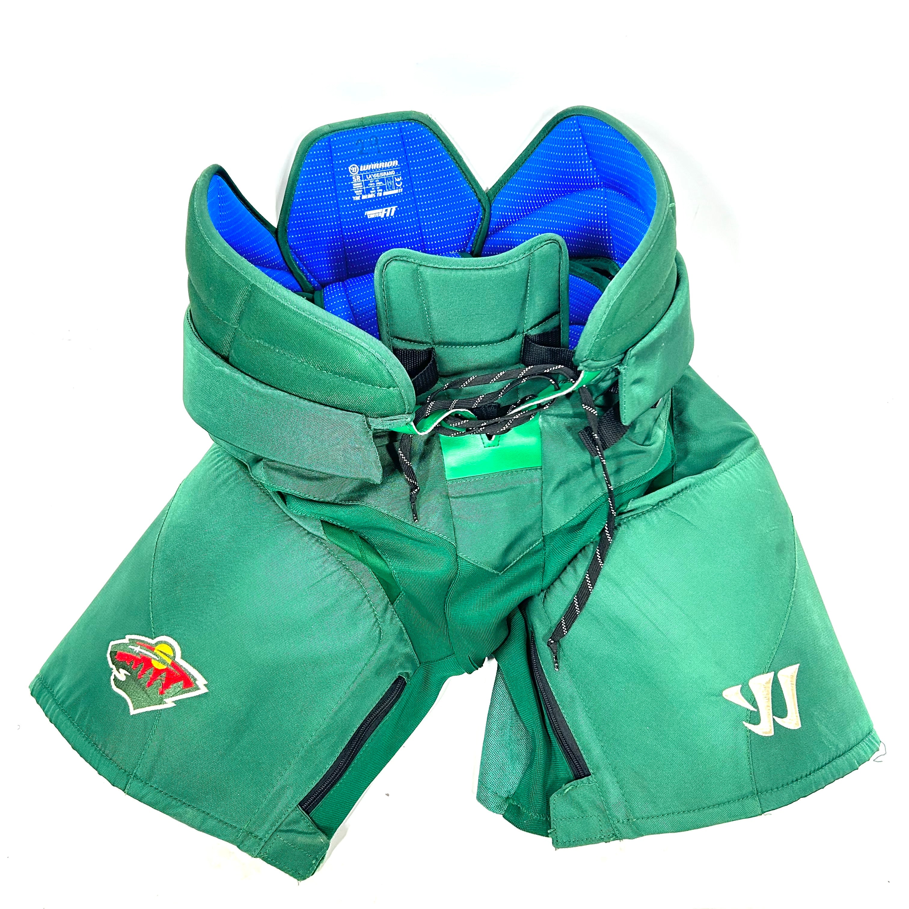 Pantalon de hockey Warrior Covert QRL Pro d'occasion de la LNH - Wild du Minnesota (vert)